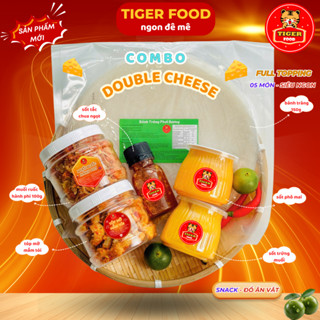  Bánh Tráng Sốt Phô Mai TIGER FOOD Bánh tráng phơi sương tóp mỡ + ruốc hành phi + sốt phô mai + sốt trứng muối - sốt tắc 