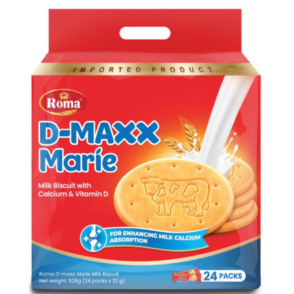 BÁNH QUY SỮA ROMA D-MAXX MARIE TÚI 528G (24 GÓI)