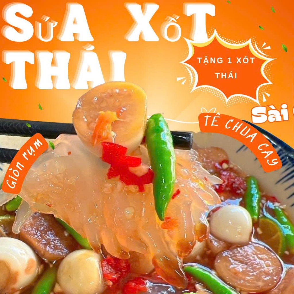 [ Tặng 1 Sốt Thái ] SỨA CHÂN SỐT THÁI 1KG - CHUA CAY - GIÒN - ĐẬM VỊ - CÓ THỂ ĂN LIỀN