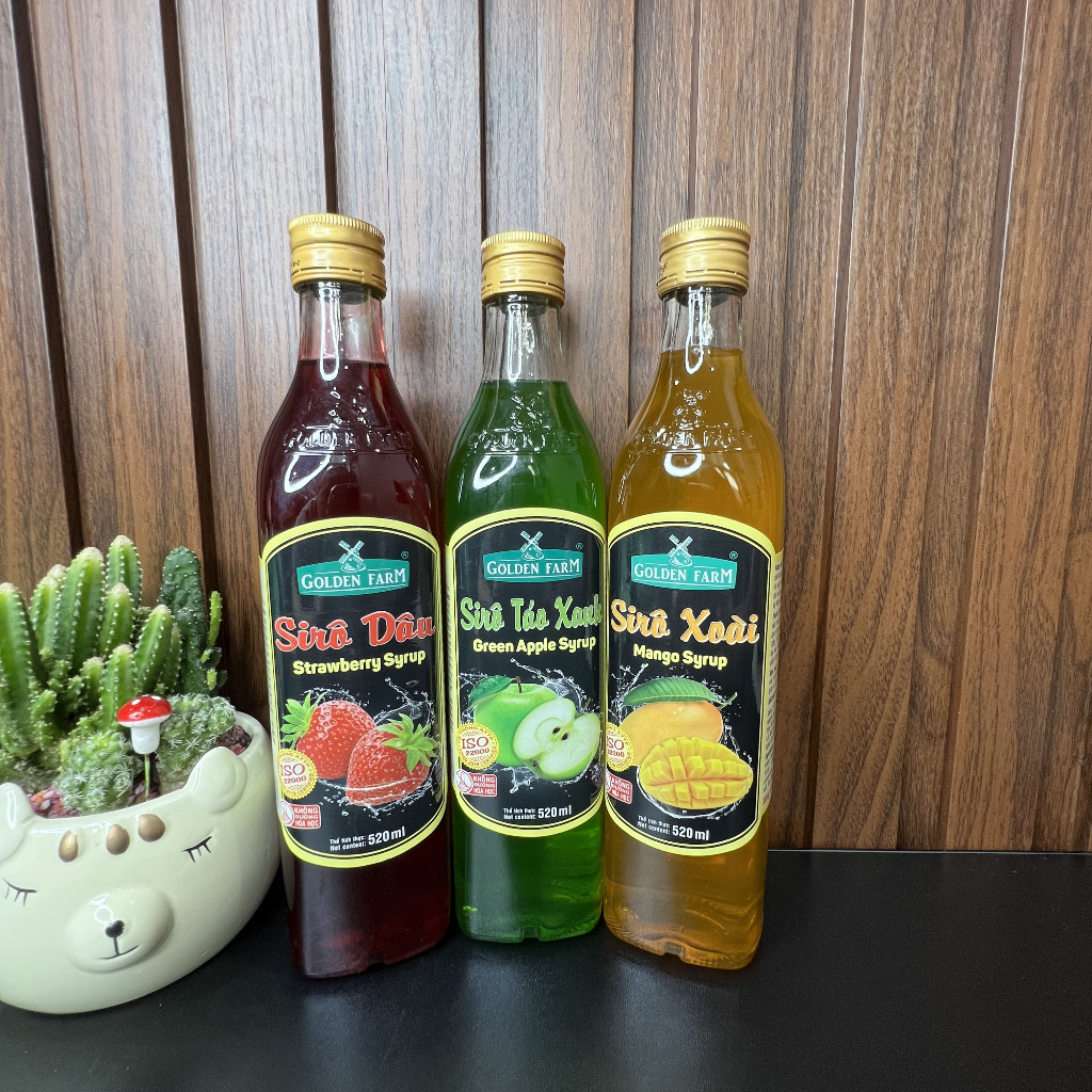 Siro Golden Farm Nhiều Vị – Nguyên Liệu Pha Chế Trà Sữa, Soda, Mojito, Đá Xay Thơm Ngon Chuẩn Quán