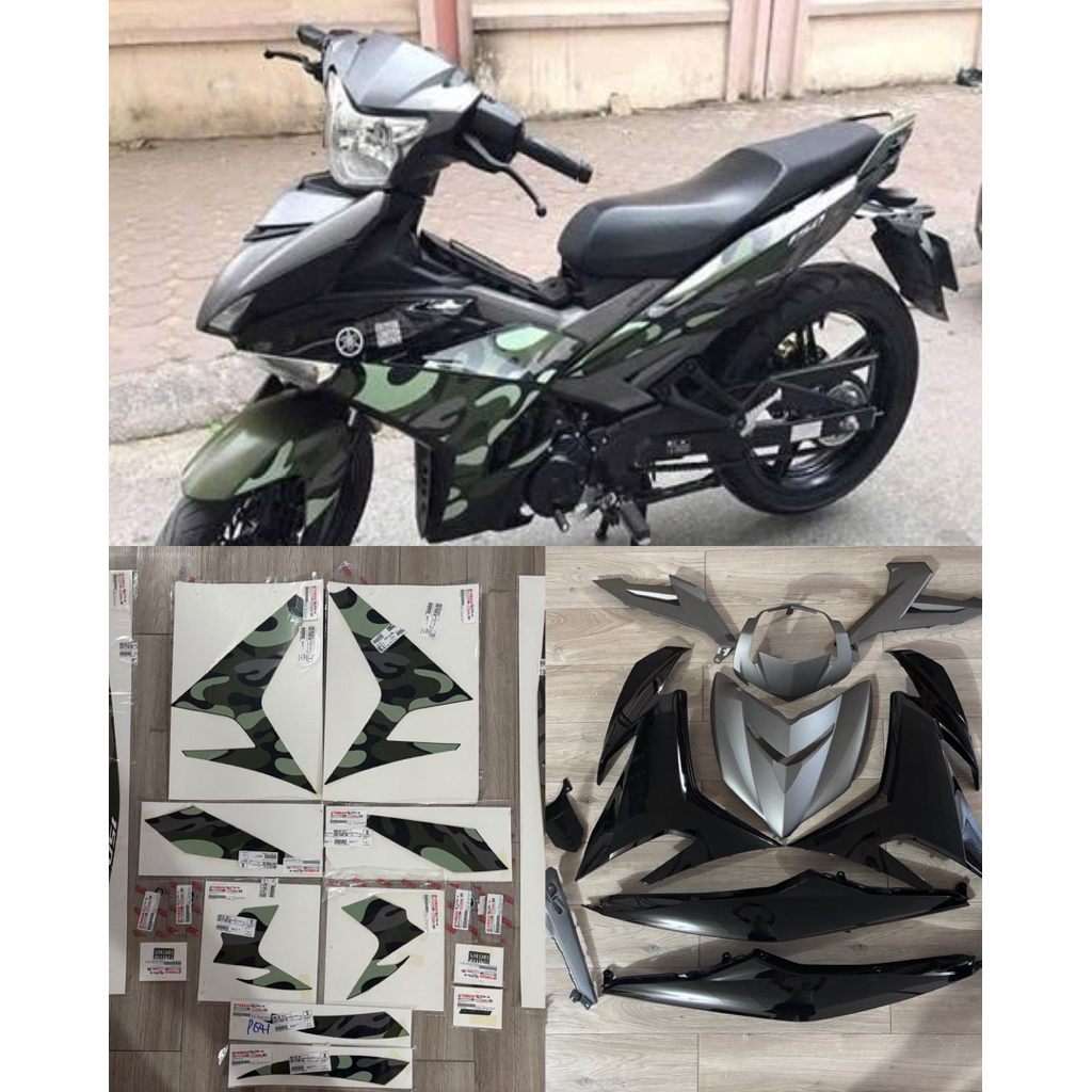 o Dàn Áo Yamaha Exciter 150 2015 Camo [ gồm 11 món nhựa màu và bộ tem ][ Hàng Chính Hãng ]