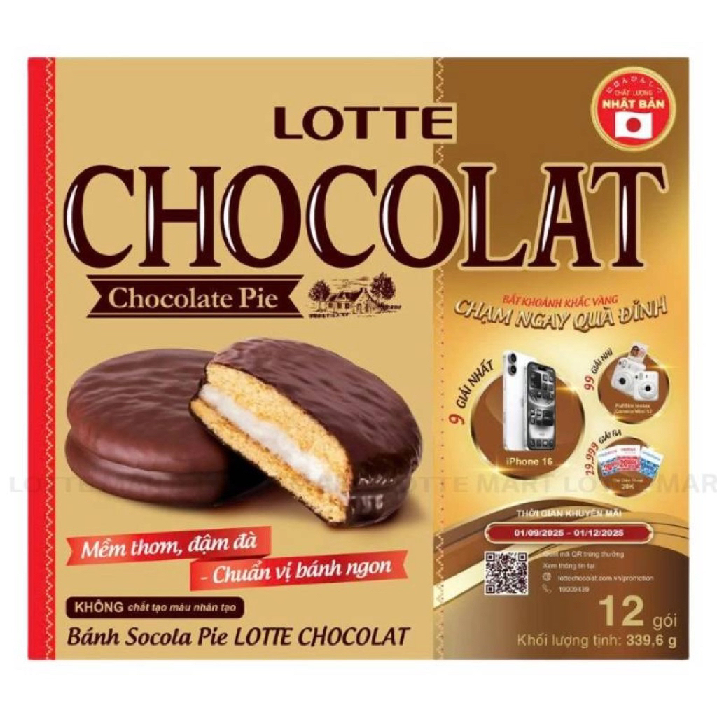 Bánh Lotte Chocolat Socola Pie