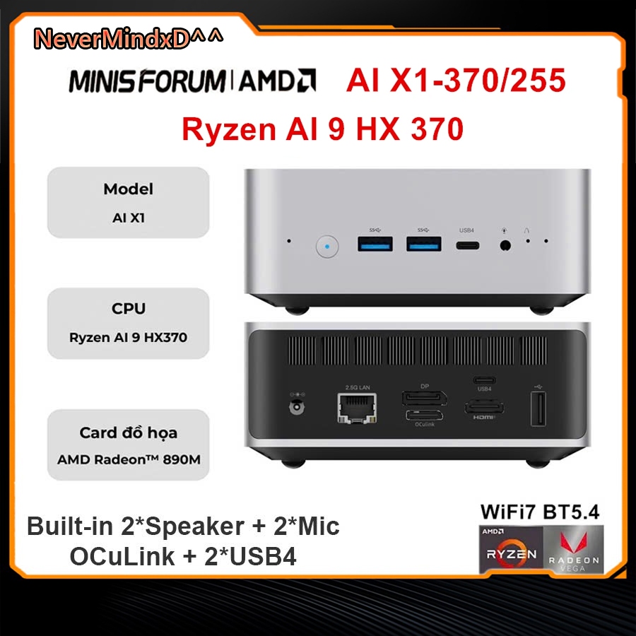 Máy tính Minisforum UM790 Pro Ryzen 9 7940HS MiniPC Gaming