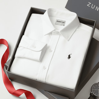  Áo Sơ Mi Nam Thêu Ngựa Cao Cấp Mã Đáo Thành Công Vải OXFORD & LINEN Màu Trắng Thấm Hút Cực Tốt Dapper Man SMMDTC333 