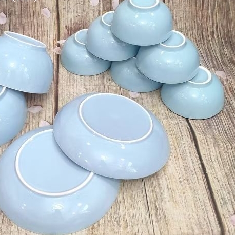Bộ chén dĩa sứ màu xanh ngọc - chén sứ, dĩa sứ màu xanh ngọc