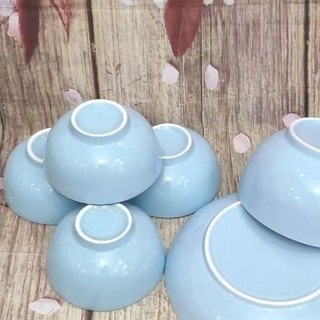 Bộ chén dĩa sứ màu xanh ngọc - chén sứ, dĩa sứ màu xanh ngọc