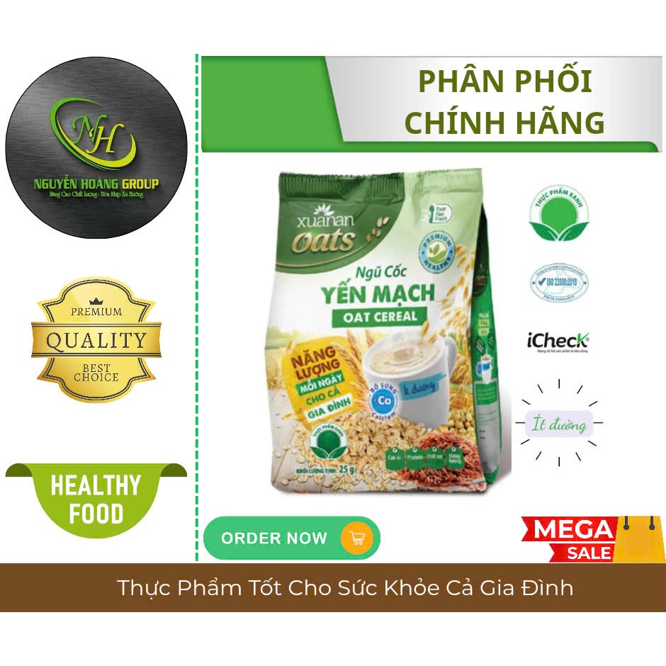 XUAN AN - Ngũ Cốc Yến Mạch ít Đường  400g