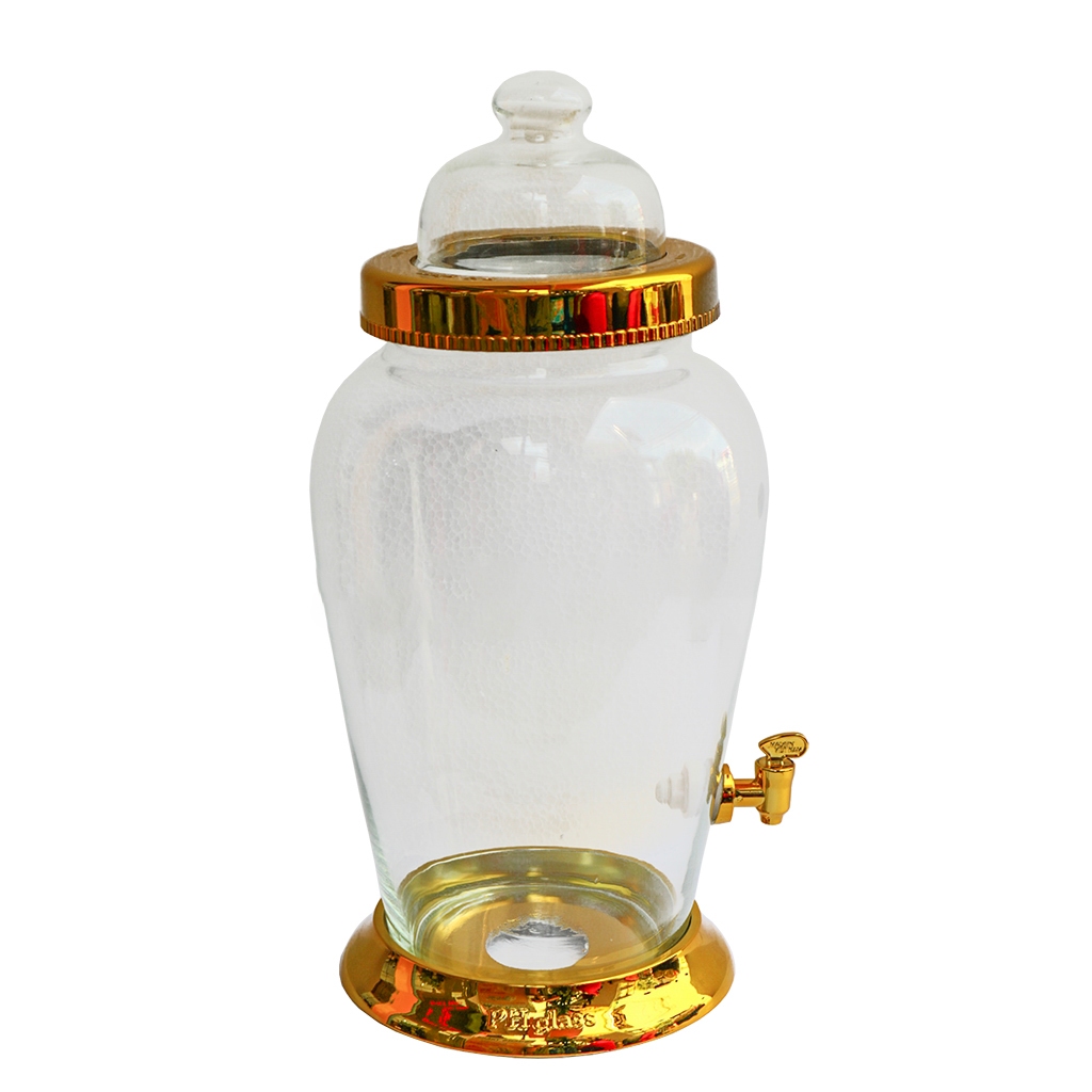 BÌNH NGÂM RƯỢU THUỶ TINH 12 LÍT CÓ VÒI