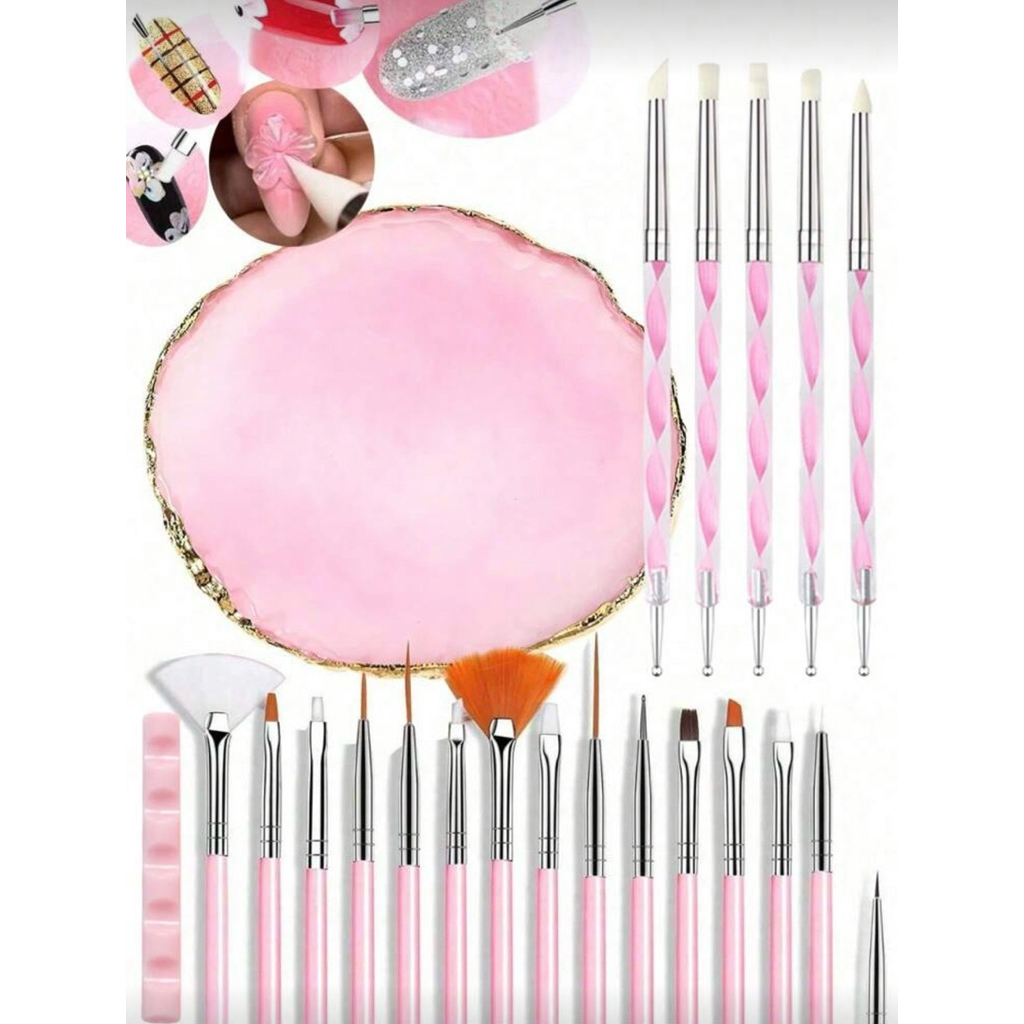 SET 22 MÓN NAIL ART TOOLS VẼ MÓNG NAIL, FACE, MAKE UP, BODY, ỐP ĐIỆN THOẠI, …