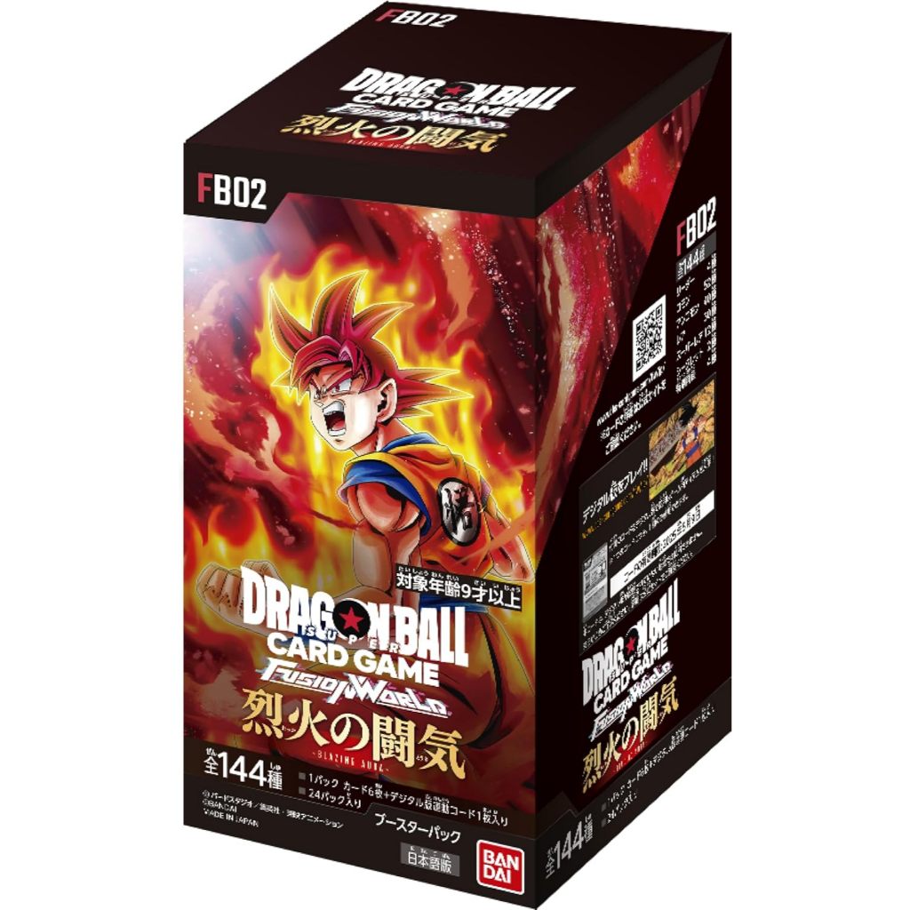 Trực tiếp từ Nhật Bản BANDAI Dragon Ball Super Card Game Fusion World Booster Pack FB02 (Hộp) 24 gói