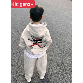  bộ áo nỉ có mũ bóng rổ red + quần jogger cho bé  set áo hoodie quần nỉ cho bé  kid genz 