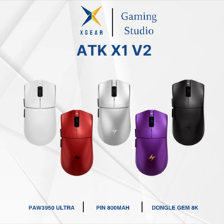   BH 12T  Chuột không dây gaming ATK Blazing Sky X1 V2 Ultimate cảm biến Nodric 52840 8K kết nối 3 mode kèm Dongle 8K 