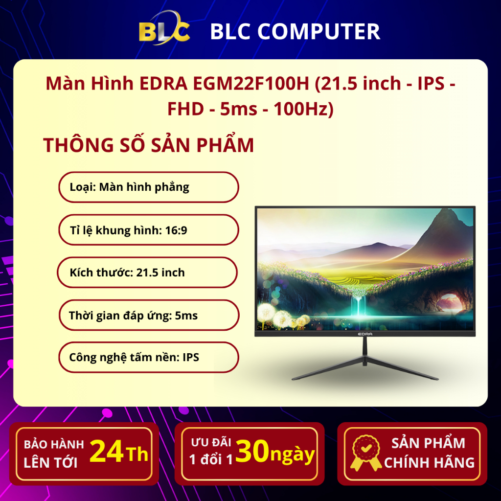 Màn Hình EDRA EGM22F100H (21.5 inch - IPS - FHD - 5ms - 100Hz)