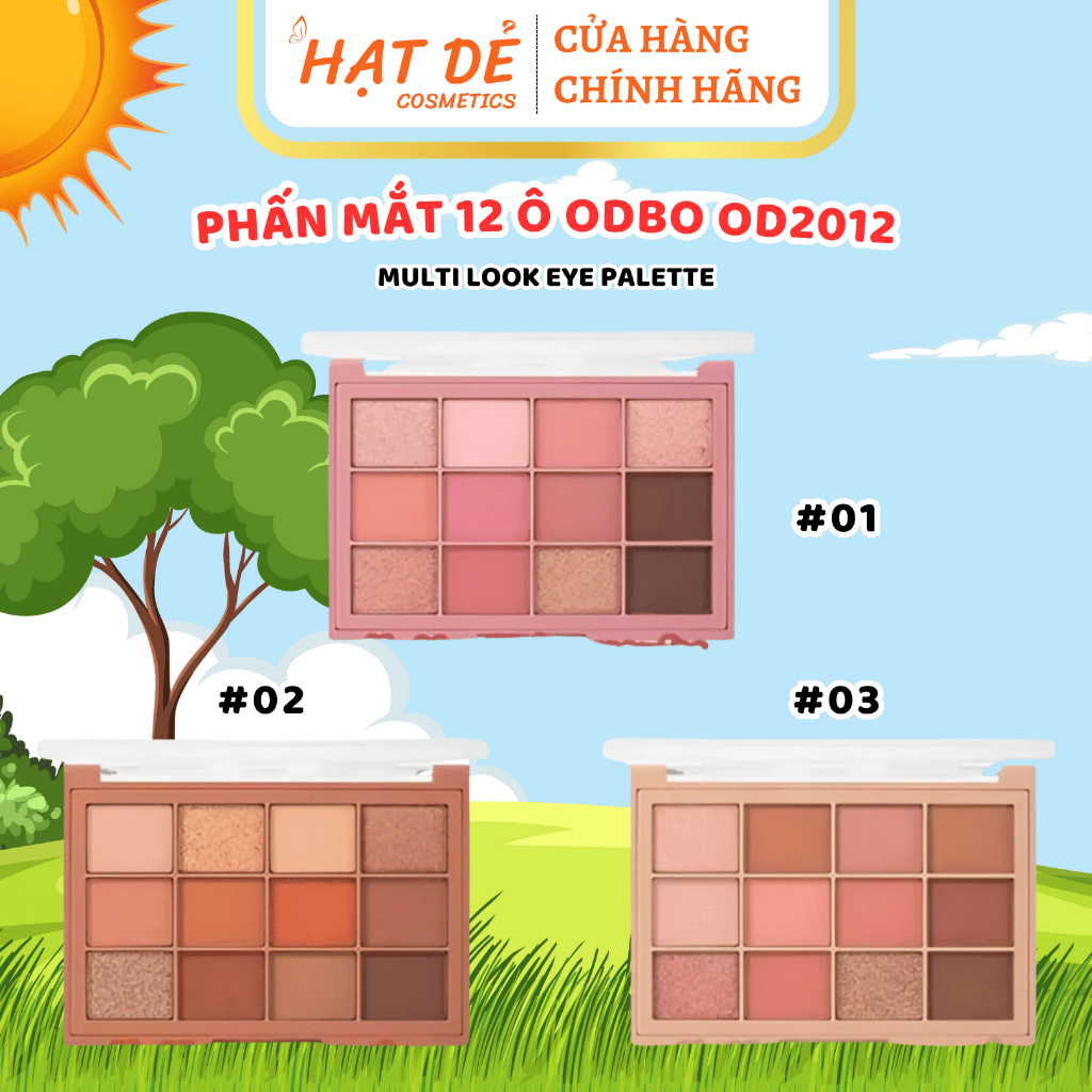 Bảng Phấn Mắt 12 Ô Odbo Multi Look Eye Palette OD2012
