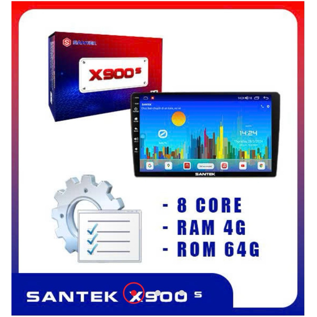 Màn hình Android ô tô Santek X900s