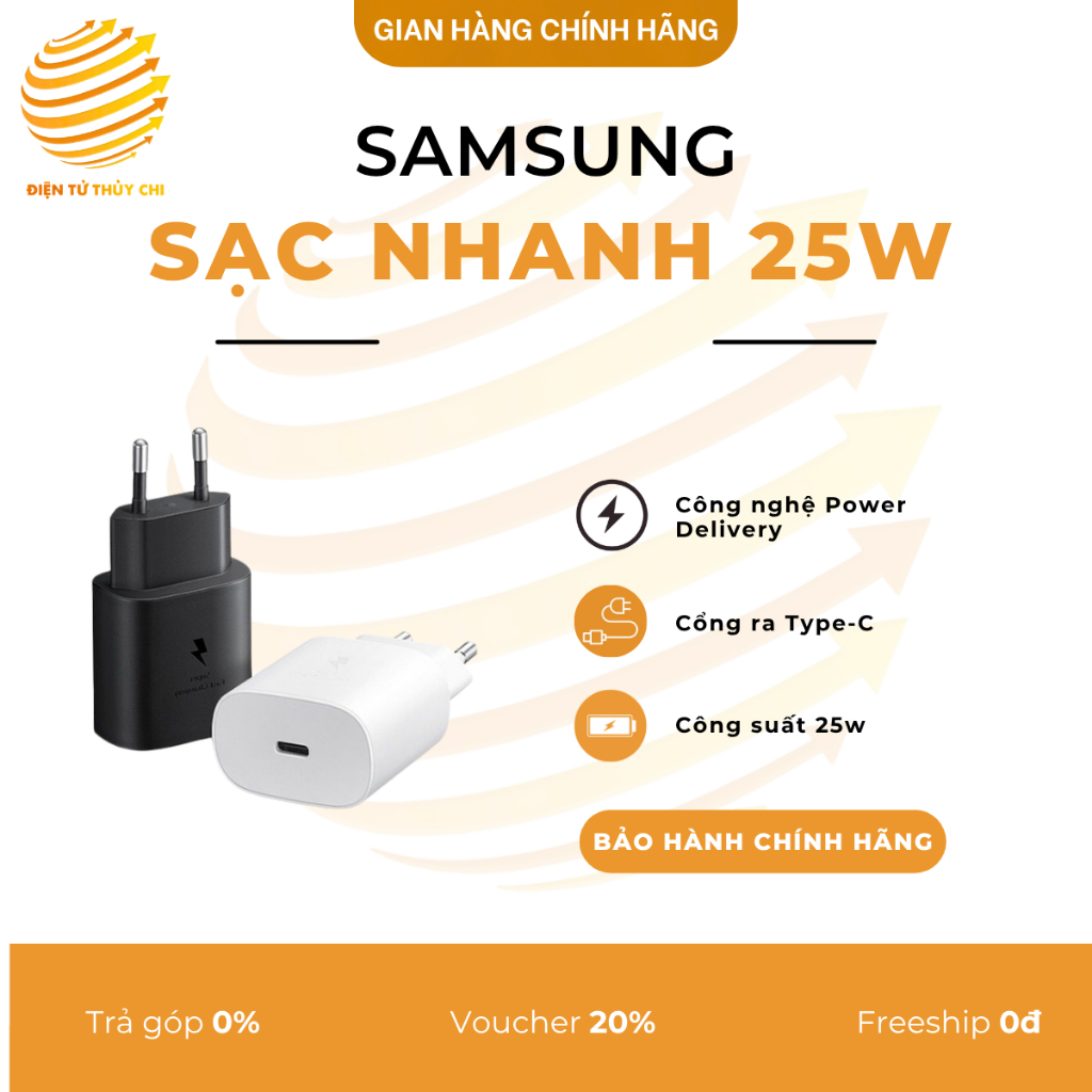 Củ Sạc Samsung Type C PD 25W EP-T2510N - Hàng Chính Hãng Samsung Việt Nam