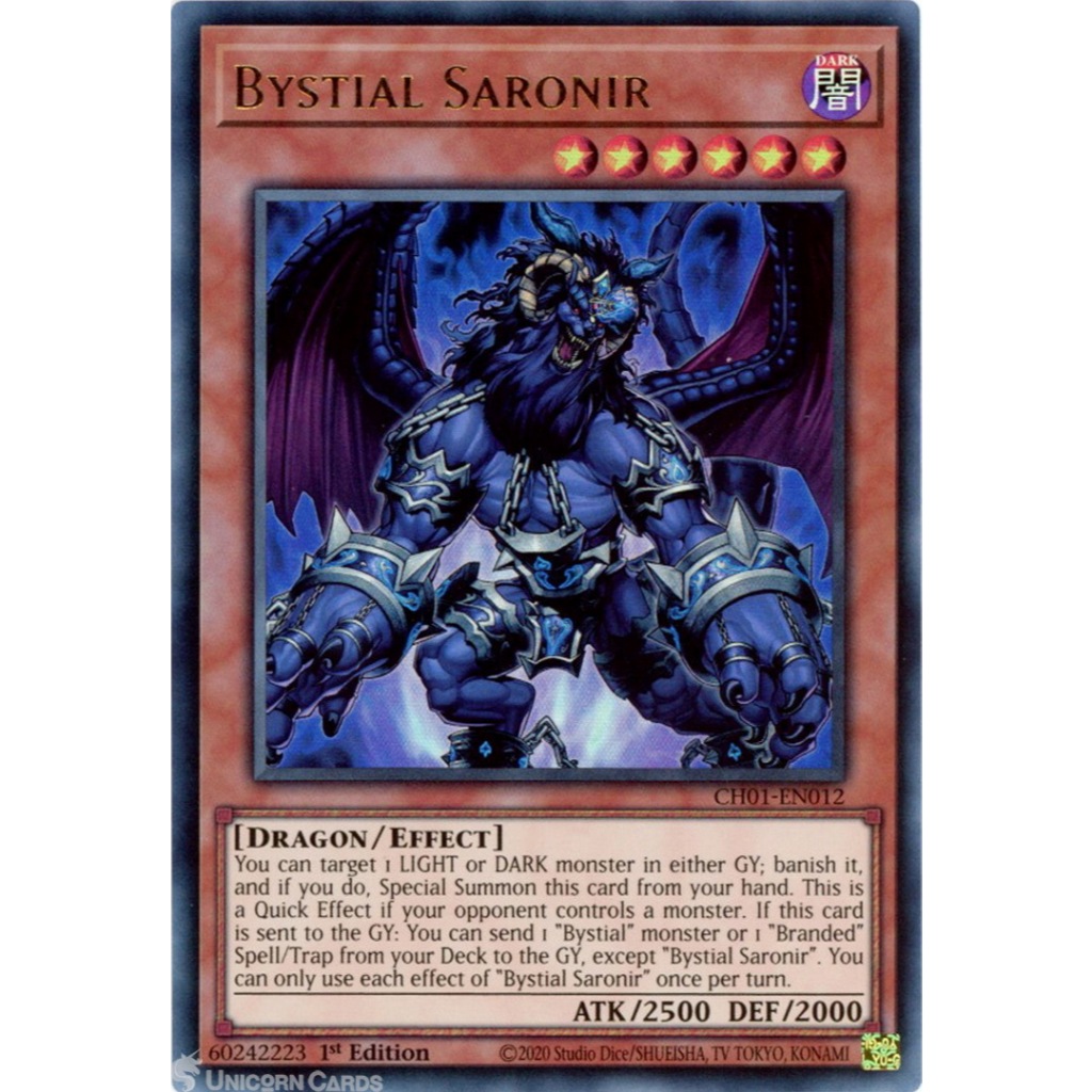 Thẻ bài YUGIOH - TCG - Bystial Saronir - CH01-EN012 - Ultra Rare - Effect Monster