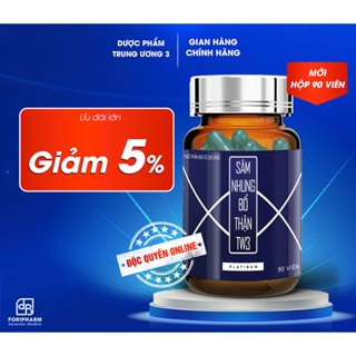  SÂM NHUNG BỔ THẬN TW3 PLATINUM Mới – Hộp 90 viên - Công thức cải tiến chuyên biệt cho phái mạnh 