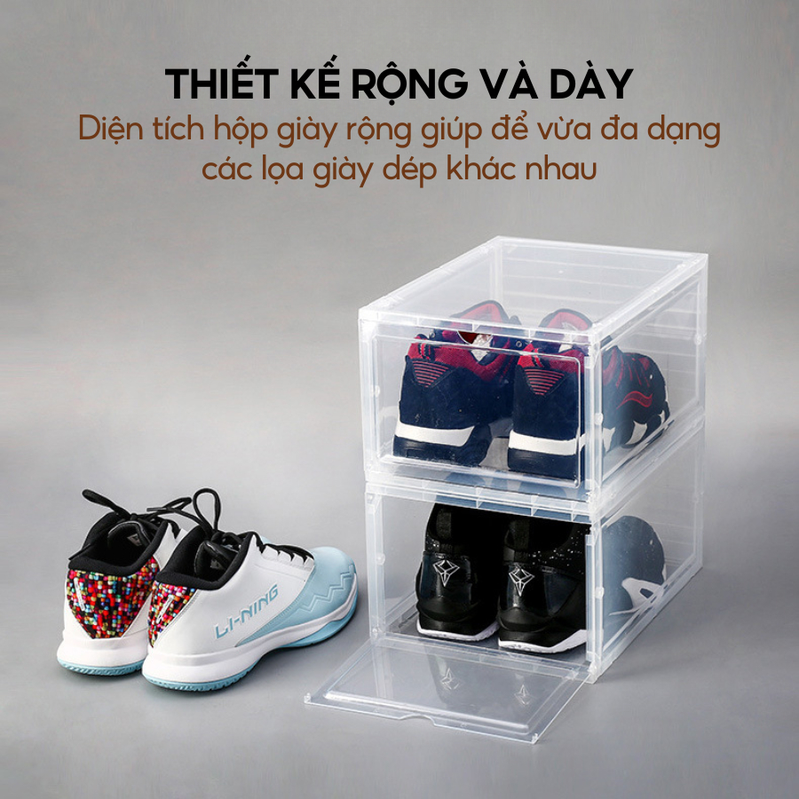Hộp Đựng Giày Nhựa Cứng Cao Cấp Size Lớn, Box Đựng Giày, Hộp Để Giày Dép Nam Châm Lắp Ráp Tiện Lợi ( Loại Xịn ) | BigBuy360 - bigbuy360.vn