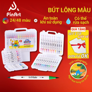  Bút Viết Calligraphy Artmate Bút Lông Màu 2 Đầu Trang Trí Tiêu Đề Bullet Jounal Bút Brush Tô Màu Vẽ Tranh WC453 5 