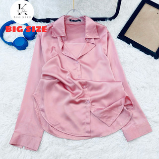 BIGSIZE Áo sơ mi nữ chất lụa mềm mịn mát không nhăn. công sở sang trọng. có đủ size s m l xl 2xl 3xl 4xl 45-90kg