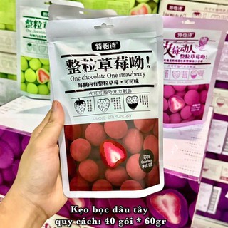 Socola bọc dâu tây sấy các vị