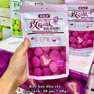 Socola bọc dâu tây sấy các vị