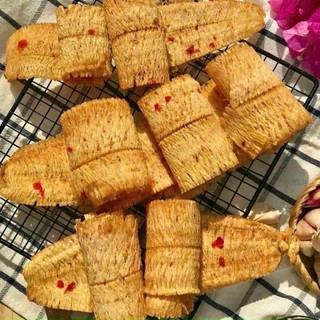 Mực cán tẩm gia vị Nha Trang, Mực tẩm gia vị  cay, Khô mực cán loại 1 hũ 200gr