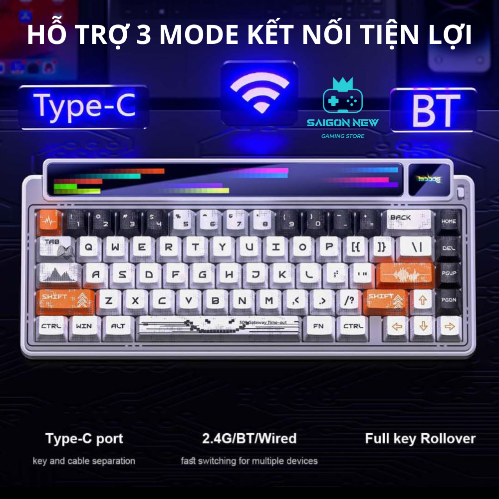 Bàn phím cơ Leobog AMG65 - LED RGB mạch xuôi - Màn Led độc đáo, có app tùy chỉnh - Pin 8000mAh | BigBuy360 - bigbuy360.vn