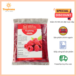 Raspberry Frozen Puree Aro Chef's Selection (Pure Phúc Bồn Tử Đông Lạnh) - 500G