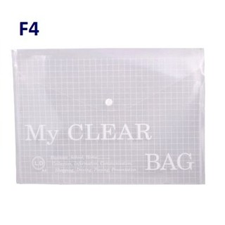 Xấp (12 Cái) Bìa Nút My Clear A4/F4