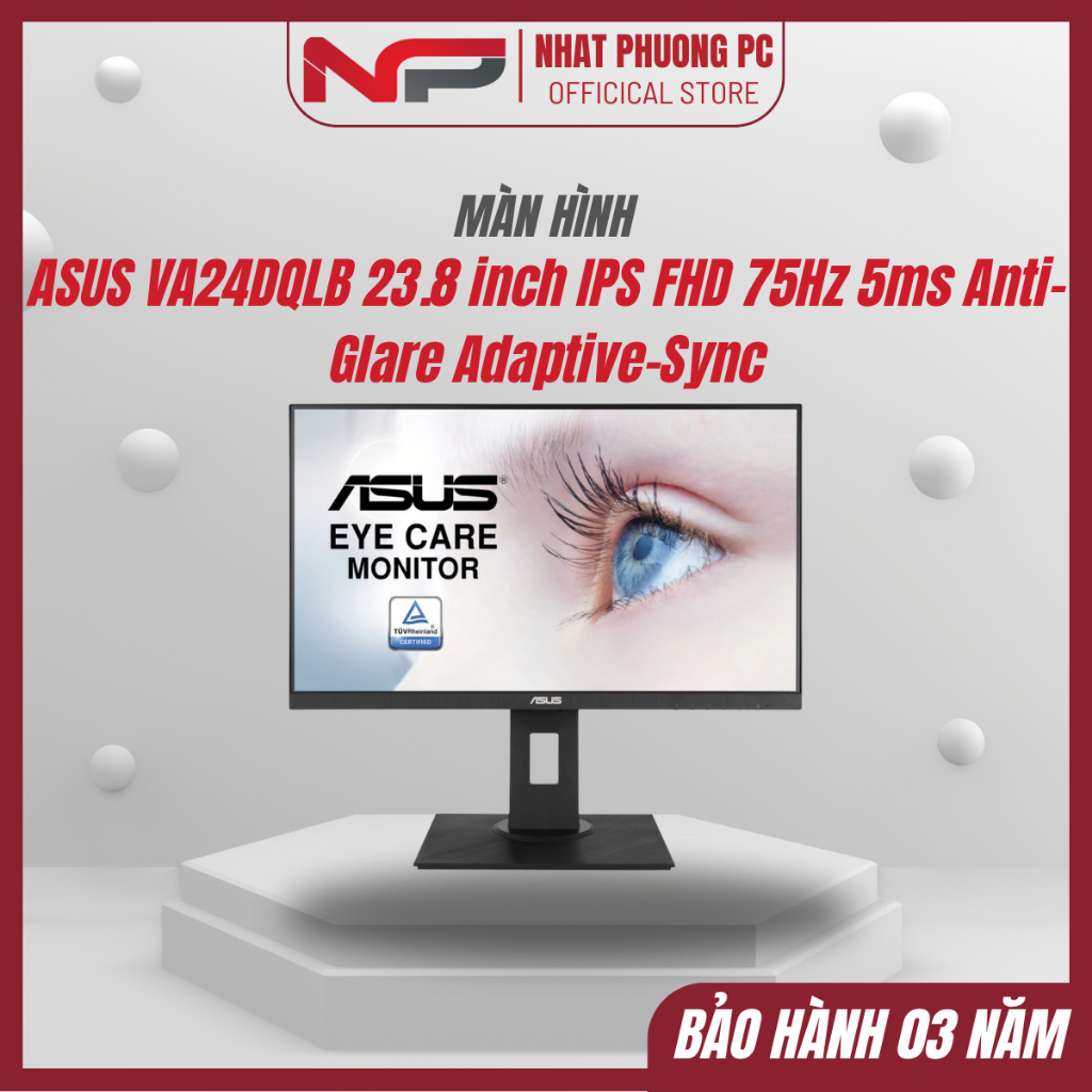 Màn hình ASUS VA24DQLB 23.8 inch IPS FHD 75Hz 5ms Anti-Glare Adaptive-Sync - Bảo hành 36 tháng