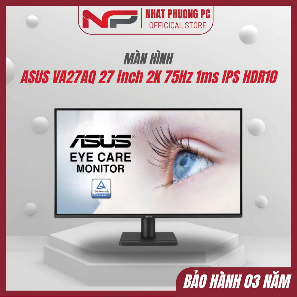 Màn Hình ASUS VA27AQ 27 inch 2K 75Hz 1ms IPS HDR10