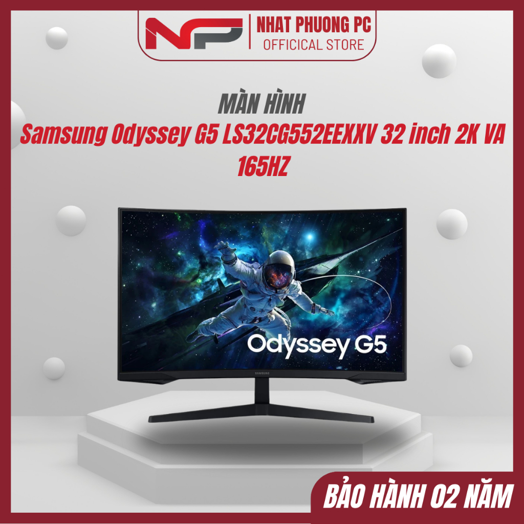 Màn Hình Cong Gaming Samsung Odyssey G5 LS27CG552EEXXV LS32CG552EEXXV 27-32 inch 2K VA 165HZ