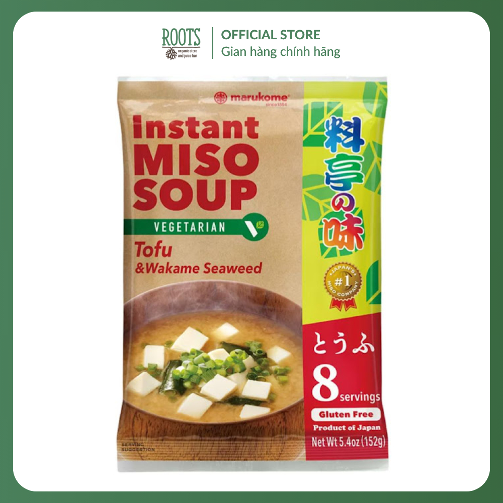 (Ship hỏa tốc) MARUKOME - Súp Miso Rong Biển Đậu Hũ Chay, Marukome Instant Ryotei No Aji Miso Soup T