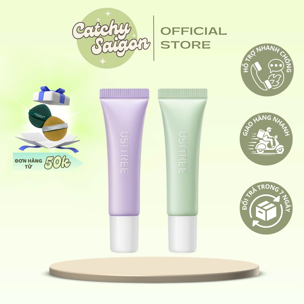 [OSITREE] (Minisize) Kem Lót OSITREE Đổi Màu, Kem Lót/Nền Nâng Tone, Đều Màu Da Xanh Tím 5g