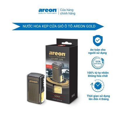 Nước hoa kẹp cửa gió điều hòa AREON SPORT LUX GOLD - Nước hoa xe hơi cao cấp