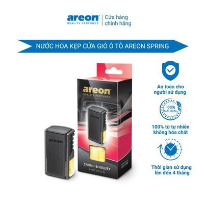 Nước hoa kẹp cửa gió điều hòa AREON SPRING BOUQUET - Nước hoa xe hơi cao cấp hương hoa dịu nhẹ
