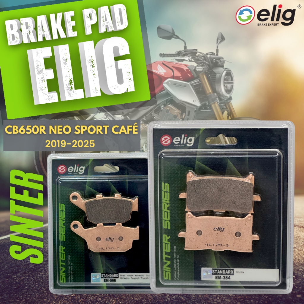 BỐ THẮNG ELIG SINTER HONDA CB650R NEO SPORT CAFÉ 2019-2025 (Trước EM-384, Sau EM-066)