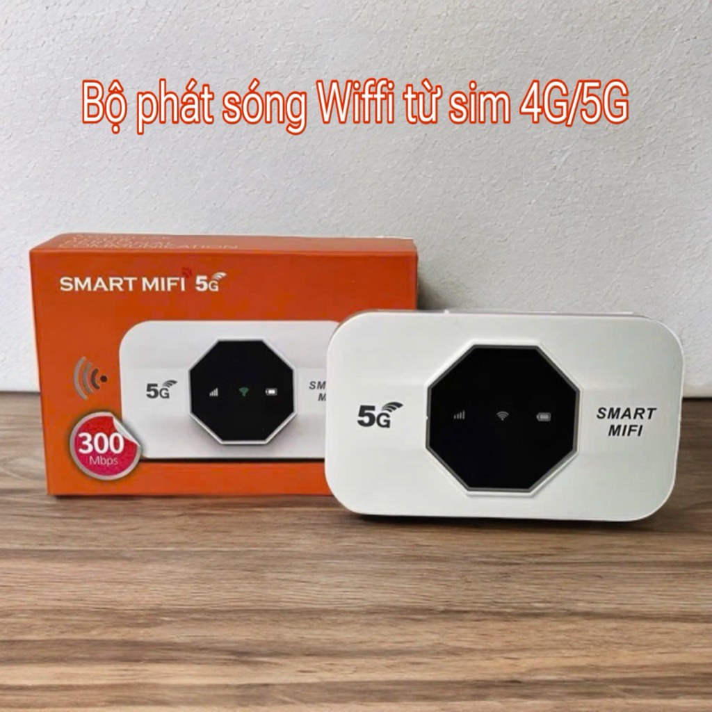 Phát wifi từ sim 4G/5G Hpro LTE H191 300mabs tốc độ cao - Hỗ trợ vừa sạc vừa dùng(trắng