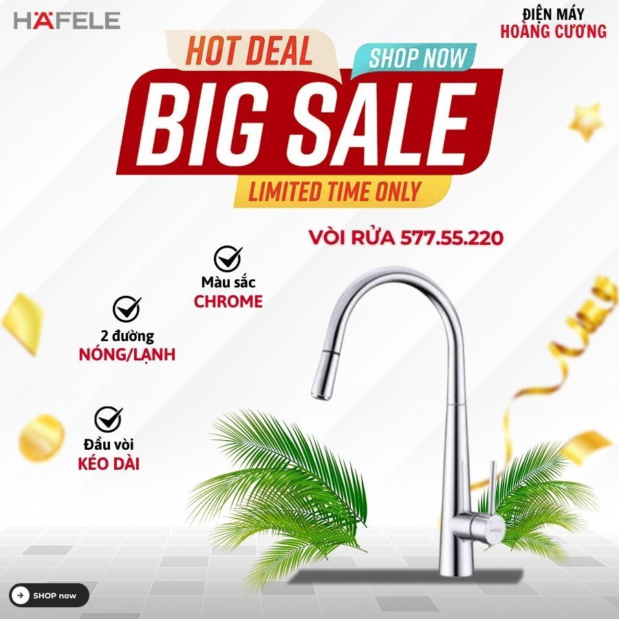 Vòi Rửa Bát Hafele HT21-CH1P245 577.55.220 – Chất Liệu Inox Cao Cấp, Tiện Lợi
