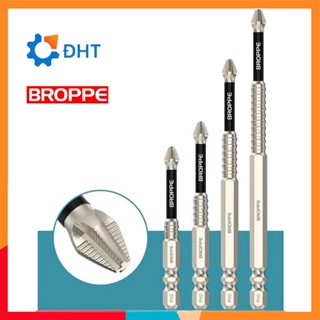  Mũi vít PH2 chống trượt TOPBits hãng BROPPE | Mũi bắn vít 1 đầu PH2 bake chữ thập từ tính cao chân lục giác ngắn 6.35mm 