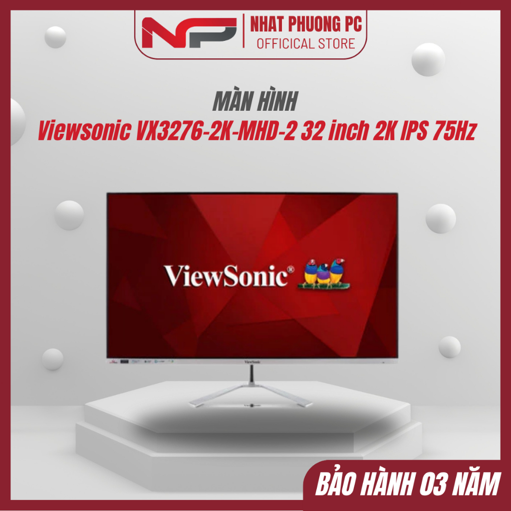 Màn Hình Máy Tính Viewsonic VX3276-2K-MHD-2 32 inch 2K IPS 75Hz - Chính Hãng