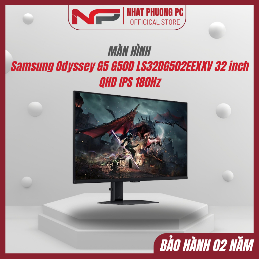 Màn Hình Samsung Odyssey G5 G50D LS27DG502EEXXV LS32DG502EEXXV 32 inch QHD IPS 180Hz - Chính Hãng