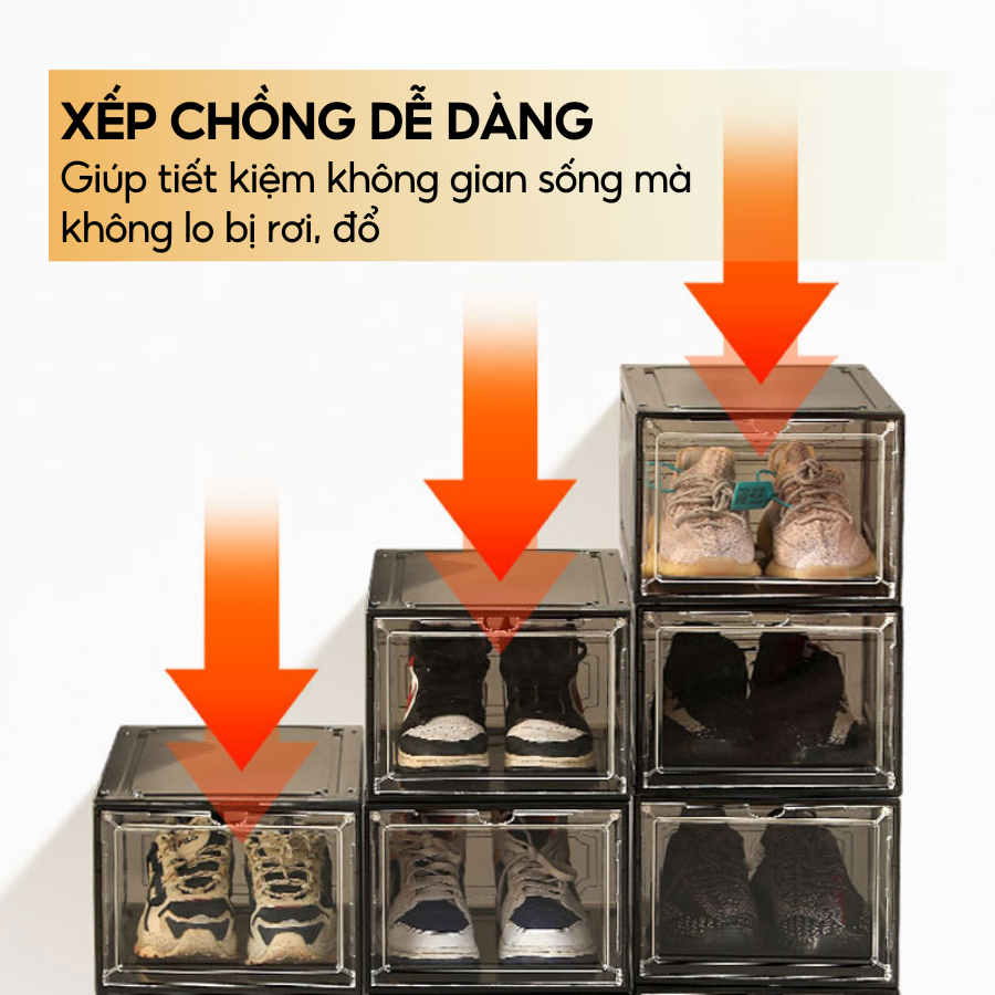Hộp Đựng Giày Nhựa Cứng Cao Cấp Size Lớn, Box Đựng Giày, Hộp Để Giày Dép Nam Châm Lắp Ráp Tiện Lợi ( Loại Xịn ) | BigBuy360 - bigbuy360.vn