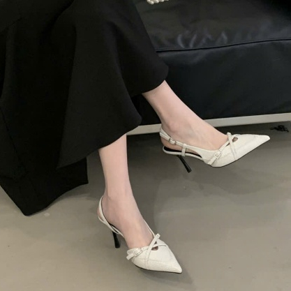 Giày cao gót nữ mũi nhọn cao 7cm 9 cm 2 khóa chéo x _NGOCTRINH STORE _K22 | BigBuy360 - bigbuy360.vn