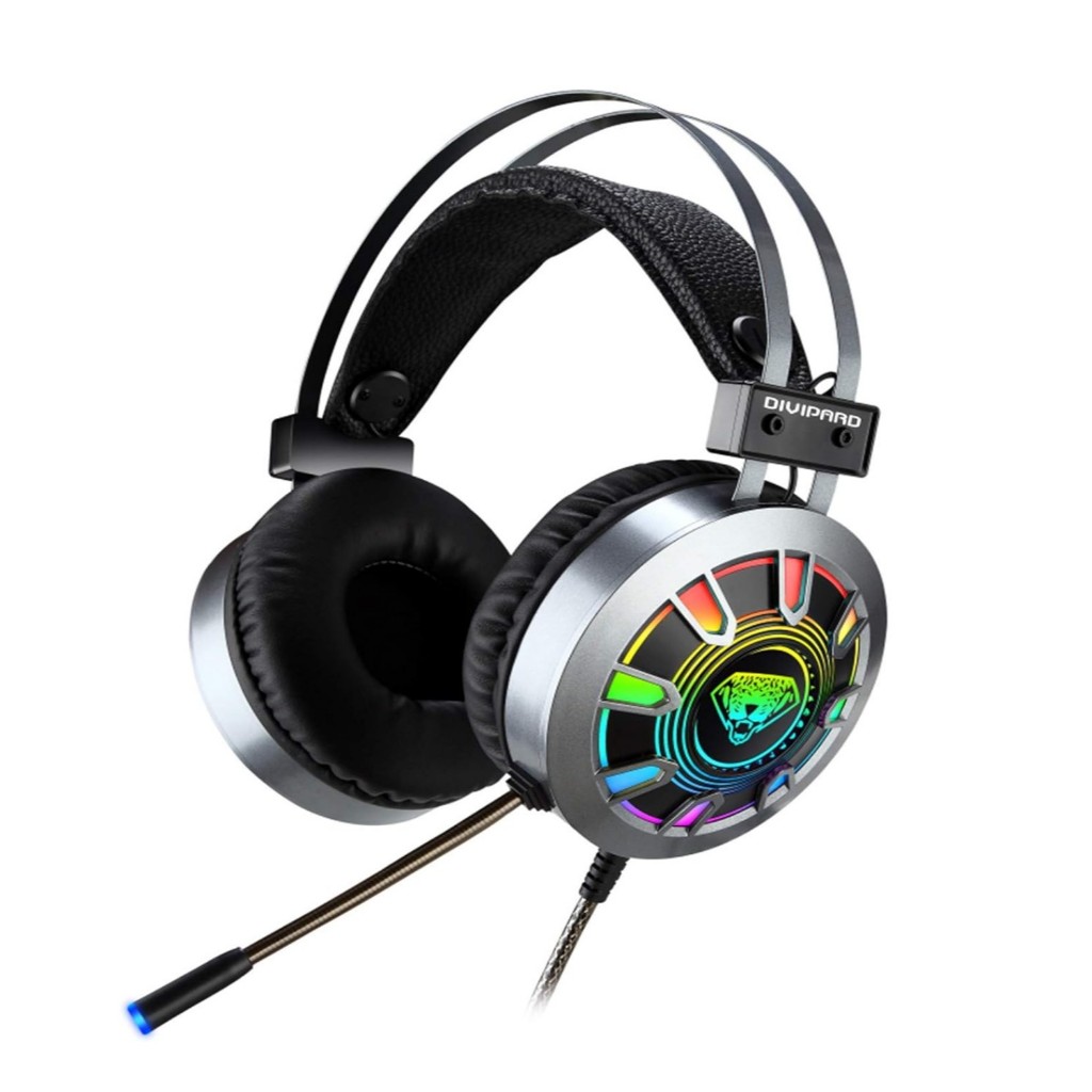 Tai nghe chụp tai có mic chuyên game DIVIPARD H570 LED RGB cực đẹp, Cổng kết nối USB + 3.5