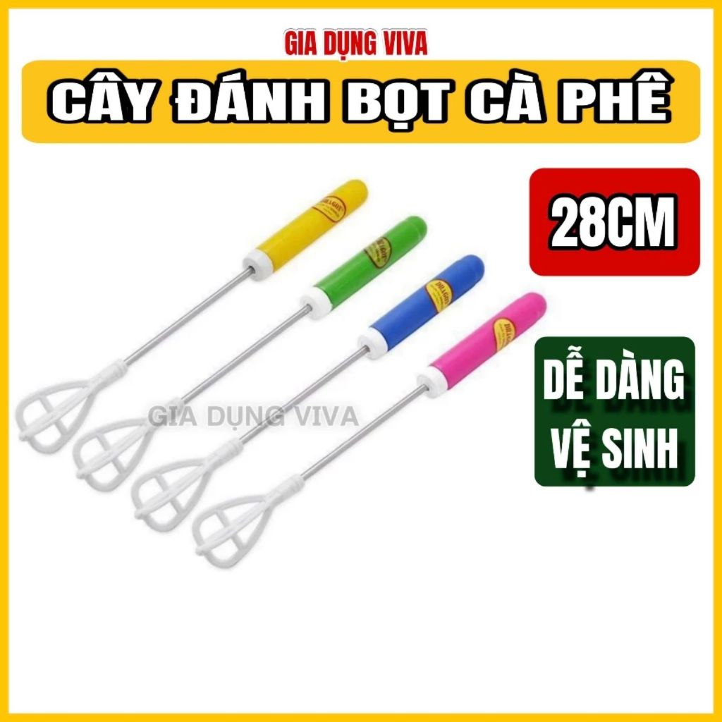 Cây khuấy cafe, cây đánh bọt cafe tạo bọt kem, cây đánh trứng,cây khuấy cafe tạo bọt VIVA