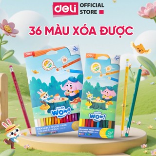  Bút Chì Màu Xóa Được 12 18 24 36 Màu Deli Màu Sắc Tươi Sáng Sống Động Chất Liệu Cao Cấp An Toàn Cho Bé Thỏa Sức Sáng Tạo 