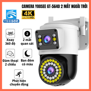  Camera Wifi Yoosee GT-5640 Q8 2 Mắt Ngoài Trời – Xoay 360° – IP66 – Đàm Thoại 2 Chiều - Có Màu Ban Đêm 
